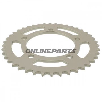 Bag tandhjul Alu 42 Tooth Pitch 525 Silveresjot Inner Diameter 110 Bolt Spacing 131