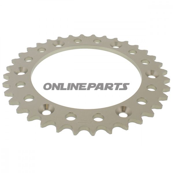 Bag tandhjul Alu 36 Tooth Pitch 520 Silveresjot Inner Diameter 125 Bolt Spacing 150