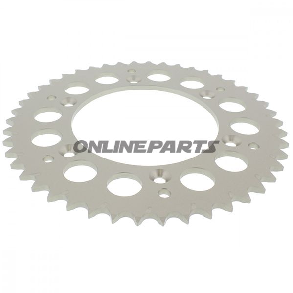 Bag tandhjul Alu 46 Tooth Pitch 520 Silveresjot Inner Diameter 125 Bolt Spacing 150