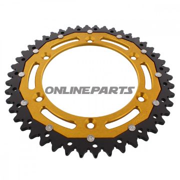 Tandhjul Dual 46Z tænder 520 guld ZF Indre diameter 136 Hulmønster 156