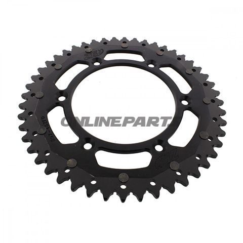 Bag tandhjul Dual 48 Tooth Pitch 520 Blackzf Inner Diameter 125 Bolt Spacing 150