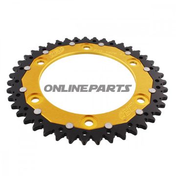 Tandhjul Dual 43Z tænder 520 guld ZF Indre diameter 134 Hulmønster 160