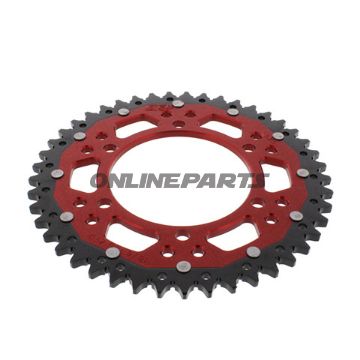 Tandhjul Dual 45Z tænder 525 rød ZF Indre diameter 110 Hulmønster 130