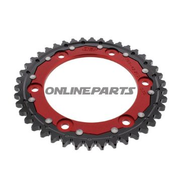 Tandhjul Dual 42Z tænder 530 rød ZF Indre diameter 134 Hulmønster 160