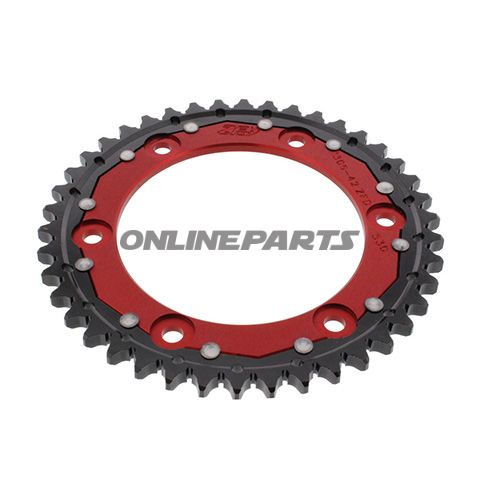 Tandhjul Dual 42Z tænder 530 rød ZF Indre diameter 134 Hulmønster 160