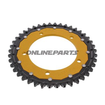 Tandhjul Dual 42Z tænder 530 guld ZF Indre diameter 120 Hulmønster 140