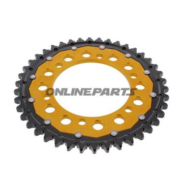 Bag tandhjul Dual 42 Tooth Pitch 530 Goldzf Inner Diameter 110 Bolt Spacing 130