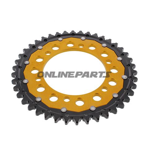 Bag tandhjul Dual 42 Tooth Pitch 530 Goldzf Inner Diameter 110 Bolt Spacing 130