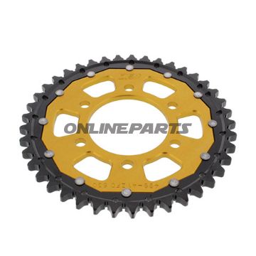 Tandhjul Dual 41Z tænder 530 guld ZF Indre diameter 080 Hulmønster 104