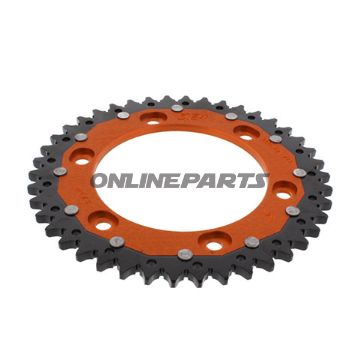 Bag tandhjul Dual 42 Tooth Pitch 525 Orangezf Inner Diameter 125 Bolt Spacing 150