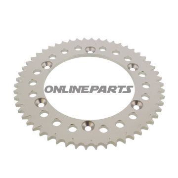 Bag tandhjul Alu 54 Tooth Pitch 428 Silveresj Inner Diameter 136 Bolt Spacing 156