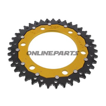 Tandhjul Dual 39Z tænder 520 guld ZF Indre diameter 112 Hulmønster 138