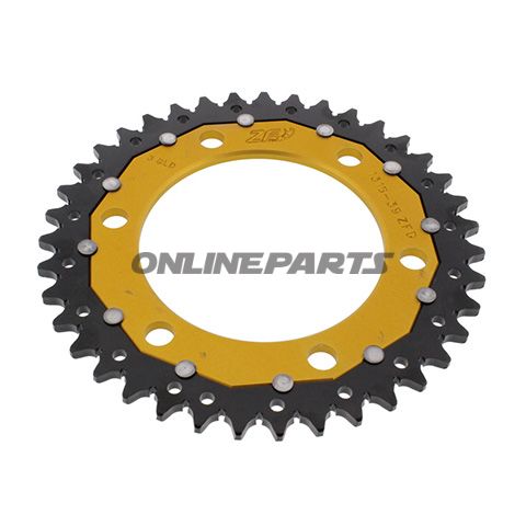 Tandhjul Dual 39Z tænder 520 guld ZF Indre diameter 112 Hulmønster 138