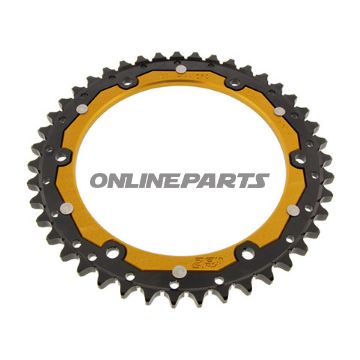 Kæderhjul Dual 44Z Deling 530 guld ZF Indre diameter 155 Hulmønster 176