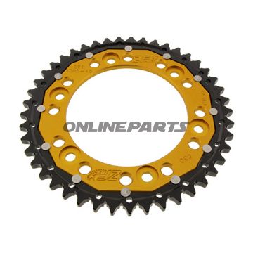 Tandhjul Dual 45Z tænder 530 guld ZF Indre diameter 134 Hulmønster 160