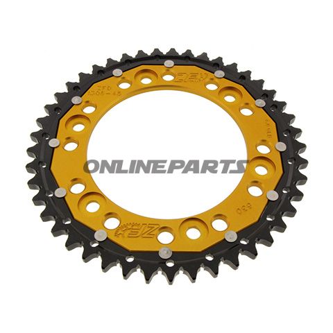 Tandhjul Dual 45Z tænder 530 guld ZF Indre diameter 134 Hulmønster 160