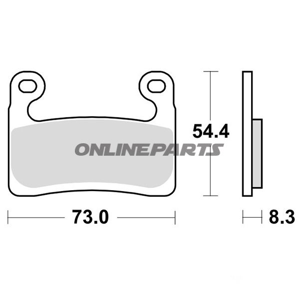 TRW alternativ: 7370202 Bremseklods sinter foran