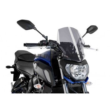Puig New Generation Touringskive til Nakedbike røggrå til Yamaha MT-07 700 A