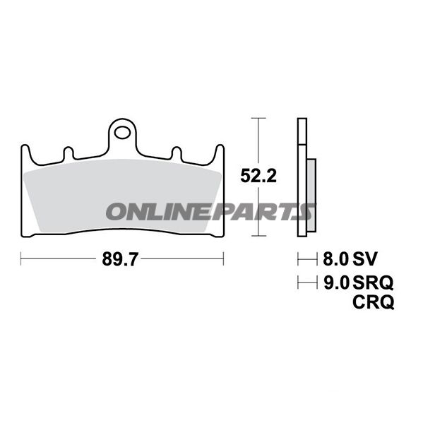 Bremsklotz Carbon CRQ TRW Alternative: 7321136