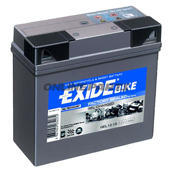 Batteri Motorcykel Gel 12-19 Exide Alternativ: 7074644 9004