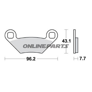 Bremseklods Sinter SI TRW Alternativ: 7370034
