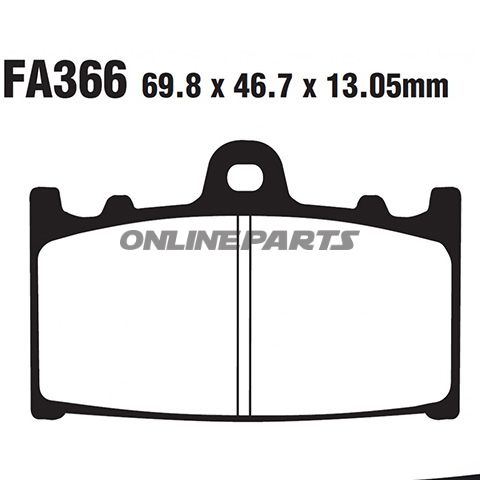 Bremseklods Sinter Hh Ebc Fa366hhaltn 7875487