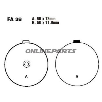 Bremseklodser Semi-Sintered V Ebc