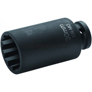 Kraft-Stecknuss 12 Kant 1/2 33 mm Länge 85 MM