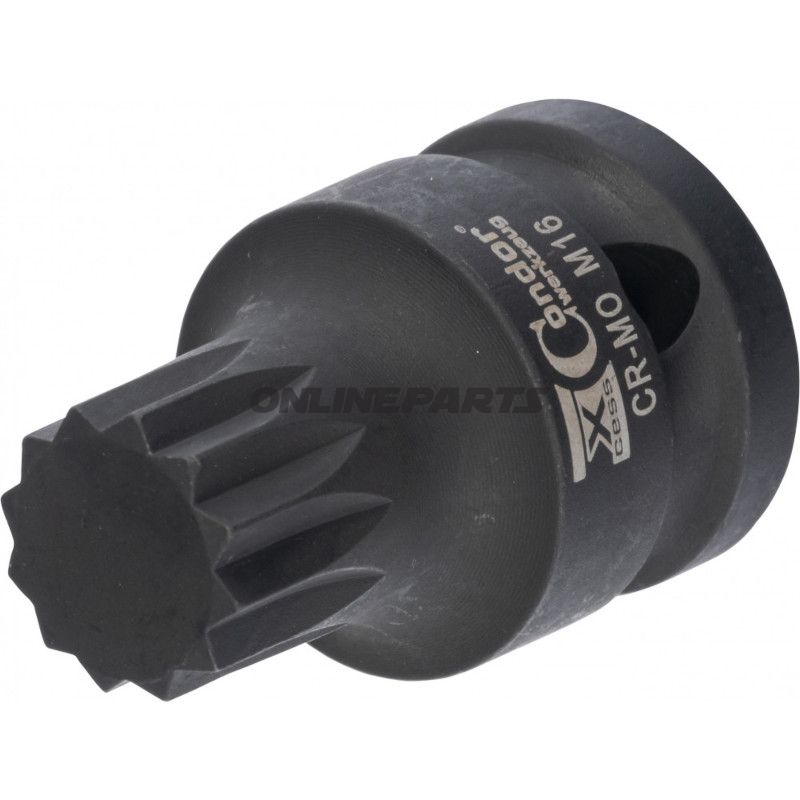 Kraftindsats 1/2Z M16X40 mange tænder