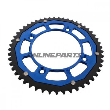 Tandhjul Dual 50Z tænder 520 blå ZF Indre diameter 125 Hulcirkkel 150