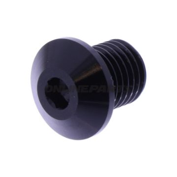 BLANKING PLUG MIRROR THREAD DAYTONA M10X1.25MM 11MM SORT VENSTRE