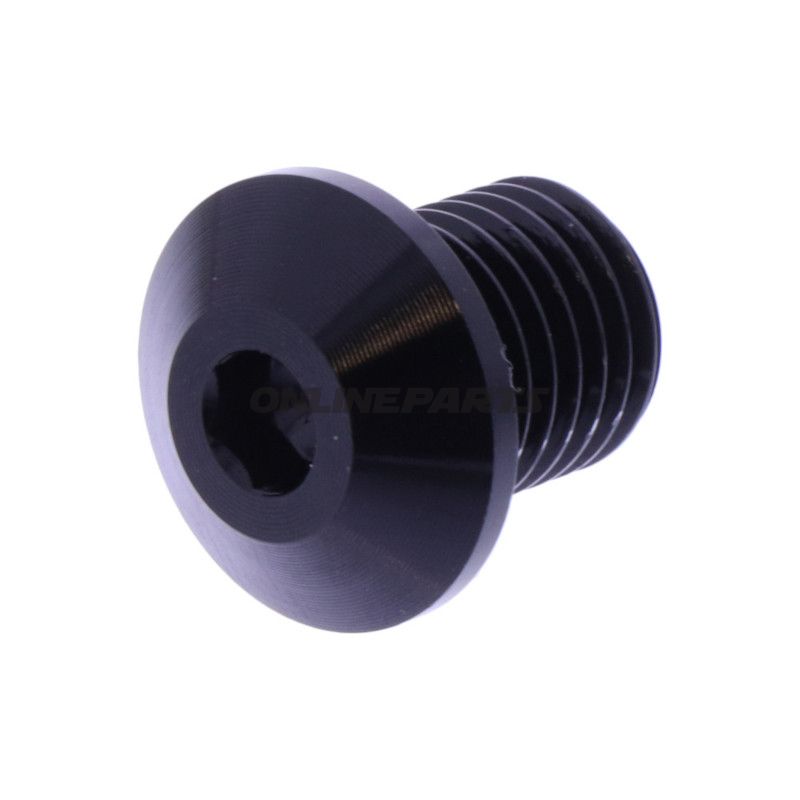 BLANKING PLUG MIRROR THREAD DAYTONA M10X1.25MM 11MM SORT VENSTRE