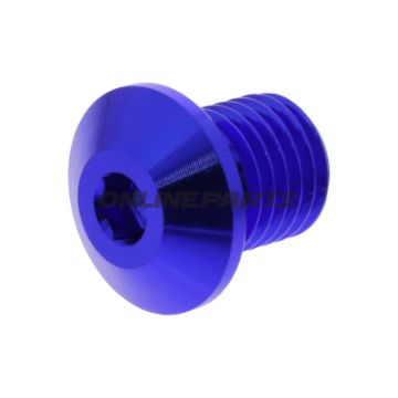 BLANKING PLUG SPEJL GEVIND DAYTONA M10X1.25MM 11MM BLÅ VENSTRE