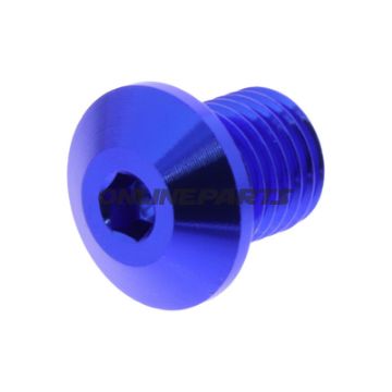 BLANKING PLUG SPEJL GEVIND DAYTONA M10X1.25MM 11MM BLÅ HØJRE