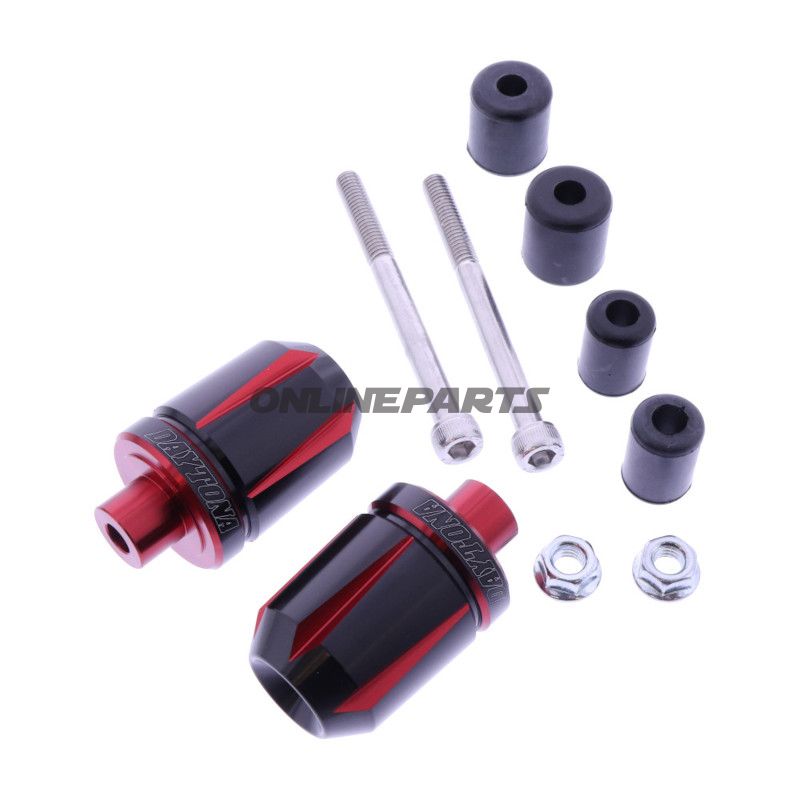 BARENDERNE ALU DAYTONA SORT/RØD IND 14-19 MM