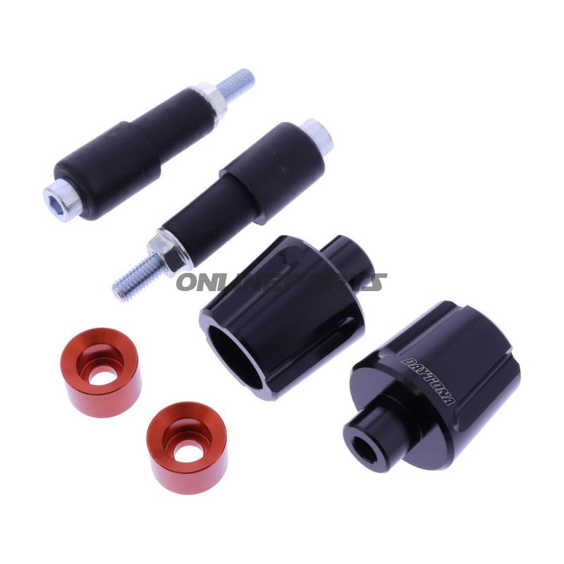 BAR ENDS ALU DAYTONA SORT/ORANGE IND 14-19 MM