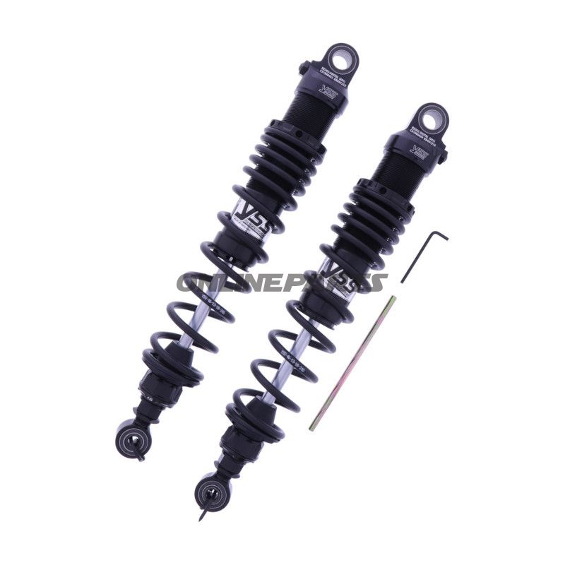 YSS TWIN STØDDÆMPER JUSTERBAR SORT UDGAVE