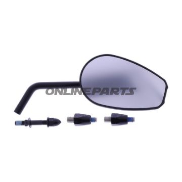 SPEJL SORT UNI DAYTONA HØJRE ALU