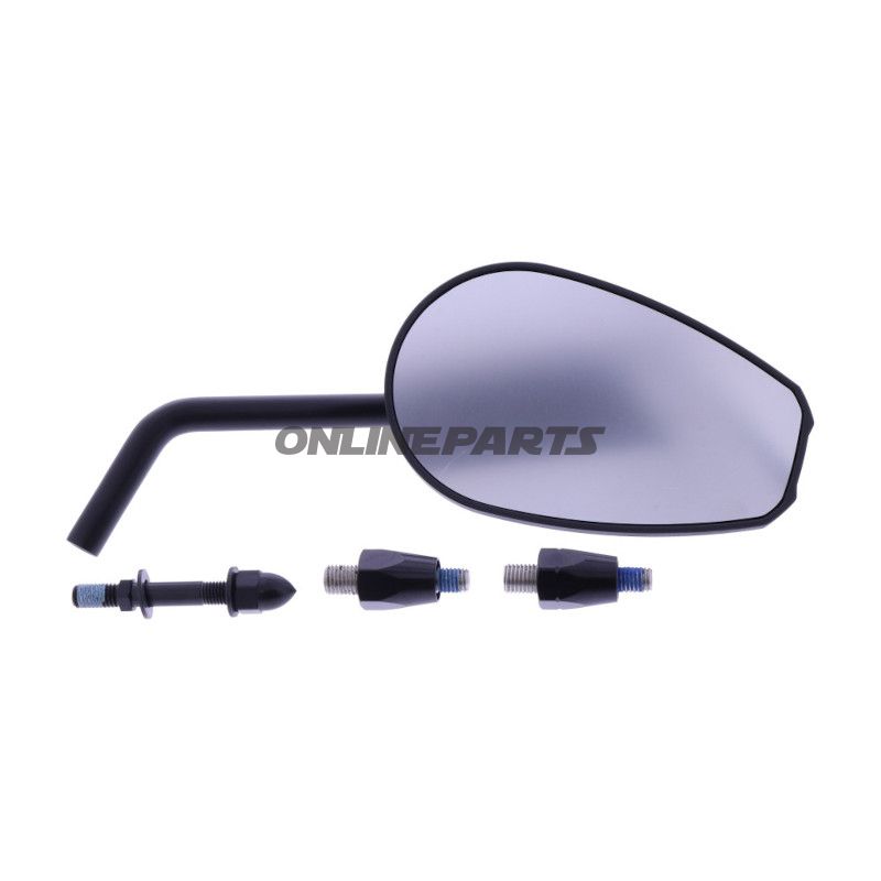 SPEJL SORT UNI DAYTONA HØJRE ALU