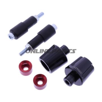 BARENDERNE ALU DAYTONA SORT/RØD IND 14-19 MM