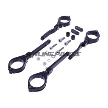 LAMPEHOLDER DAYTONA 39MM JUSTERBAR SORT