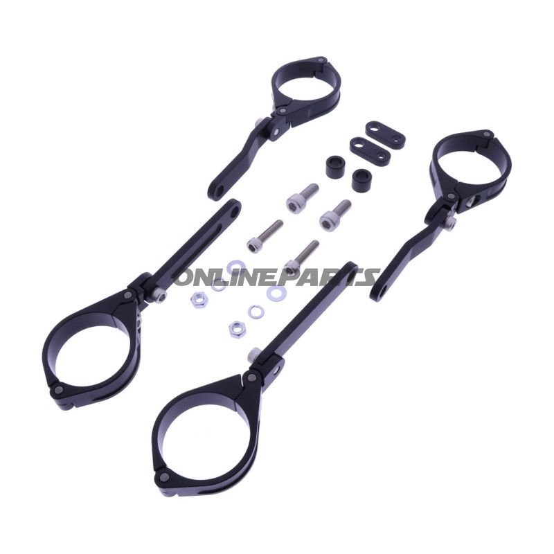 LAMPEHOLDER DAYTONA 49MM JUSTERBAR SORT