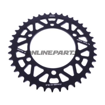 BAGESTE TANDHJUL ALUMINIUM 41 TAND PITCH 520 SORT JT INDVENDIG DIAMETER 110 BOLTAFSTAND 130