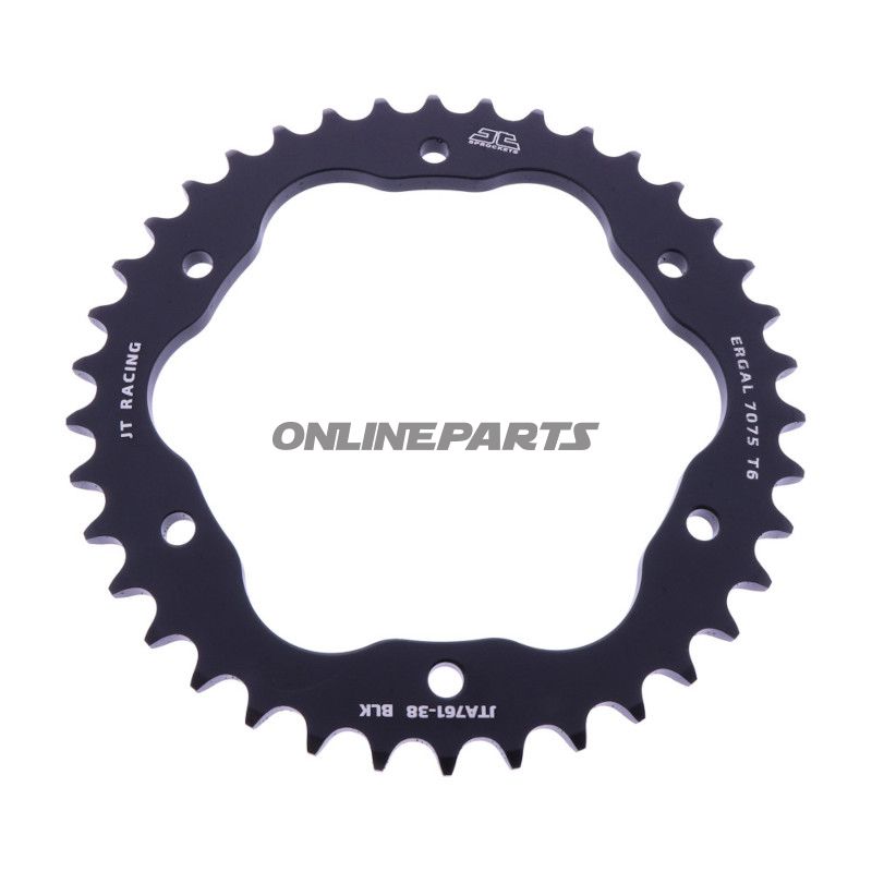 BAGESTE TANDHJUL ALUMINIUM 38 TAND PITCH 525 SORT TIL TANDHJULSBÆRER 7585029