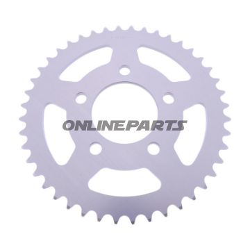 BAGESTE TANDHJUL ALUMINIUM 44 TAND PITCH 520 SØLV ESJOT INDVENDIG DIAMETER 070 BOLTAFSTAND 100