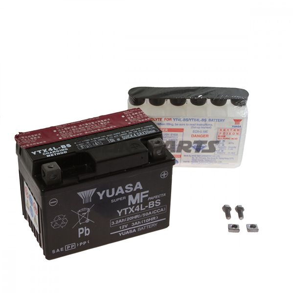 Motorcykelbatteri Ytx4l-Bs Yuasaincluding Acid Pack