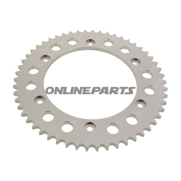 Aluminium Tandhjul 54Z tænder 428 sølv Esjot indvendig diameter 136 hulcirkkel 160 til Beta Alp 125