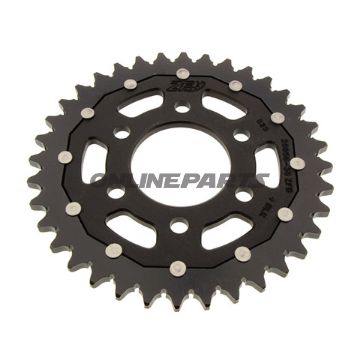 Bag tandhjul Dual 36 Tooth Pitch 525 Blackzf Inner Diameter 61.5 Bolt Spacing 088 til Royal Enfield Himalayan 411