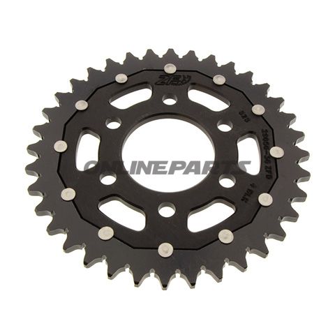 Bag tandhjul Dual 36 Tooth Pitch 525 Blackzf Inner Diameter 61.5 Bolt Spacing 088 til Royal Enfield Himalayan 411