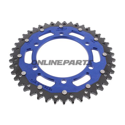 Tandhjul Dual 42Z tænder 525 sølv ZF Indre diameter 106 Hulcirklen 125